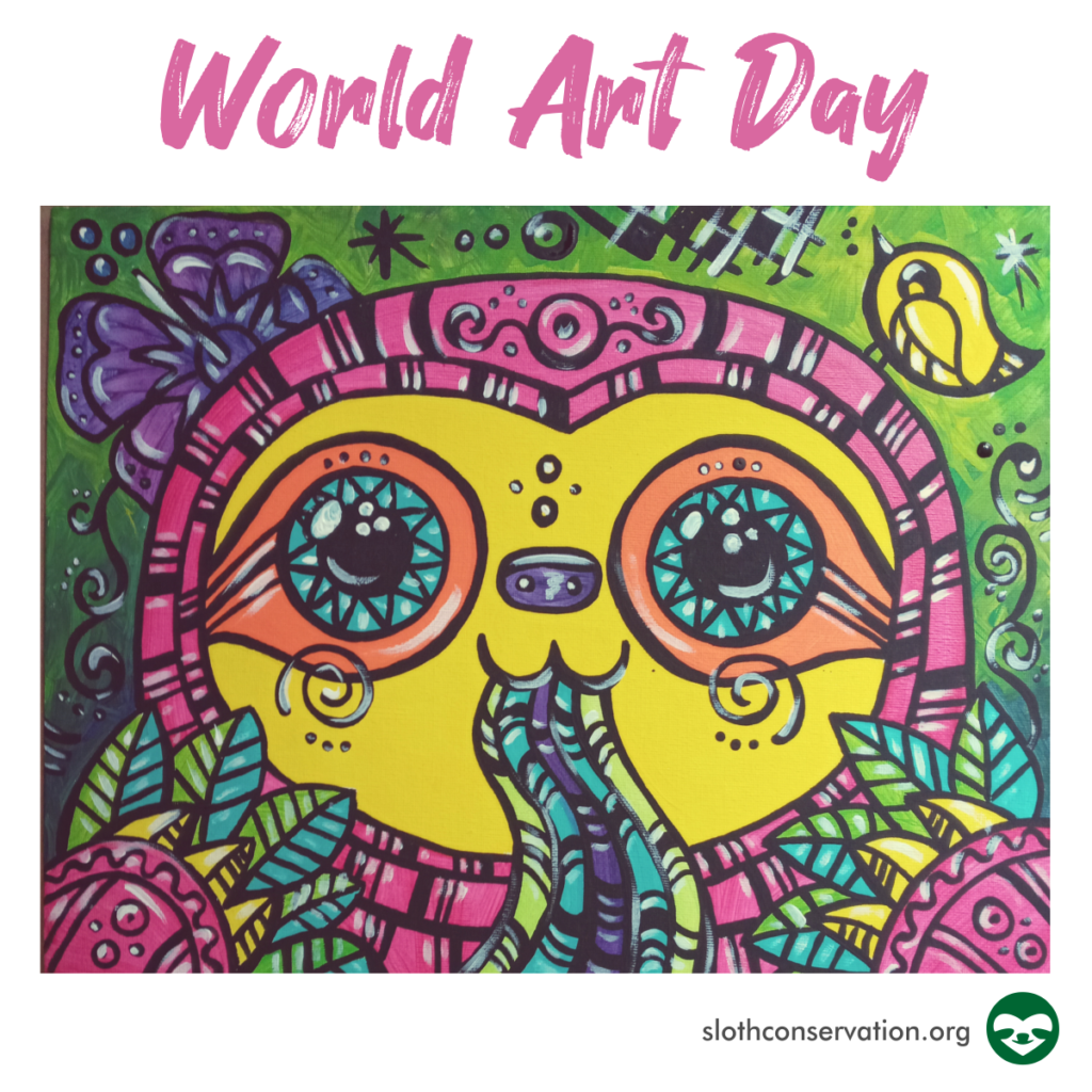 world art day sloth